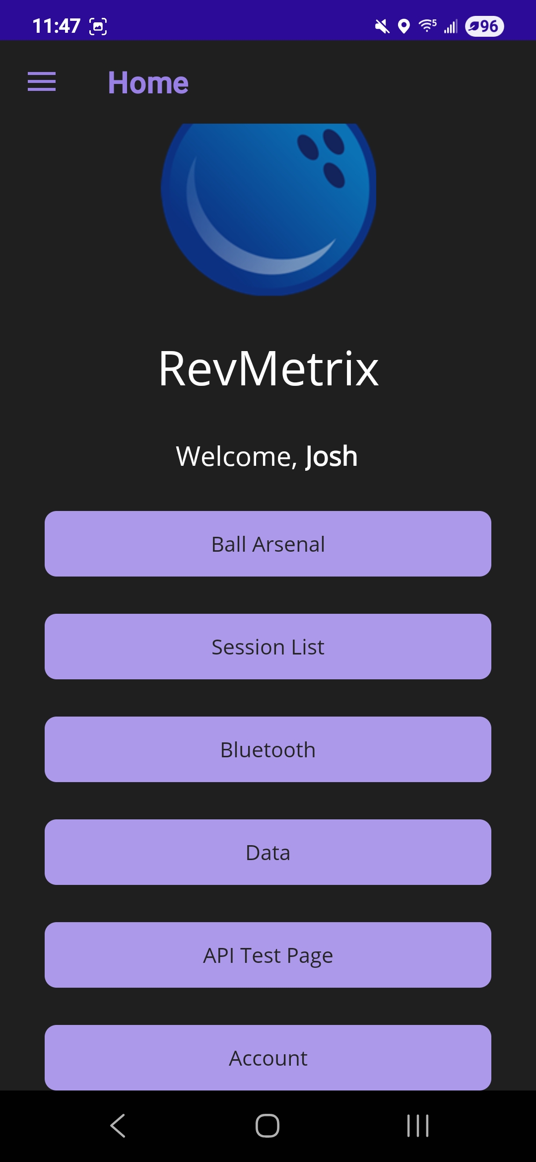 Main Page Logged In